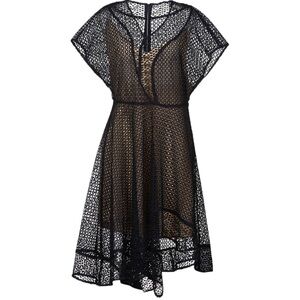 Keepsake Lace Dark Blue Short Dress